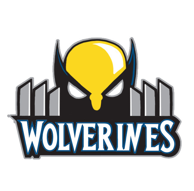 Minnesota Timberwolves Wolverine logo fabric transfer